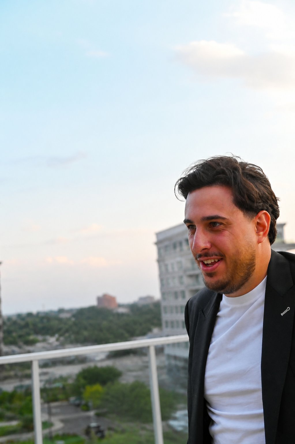 Anthony Delli Fraine overlooking Greater Montreal